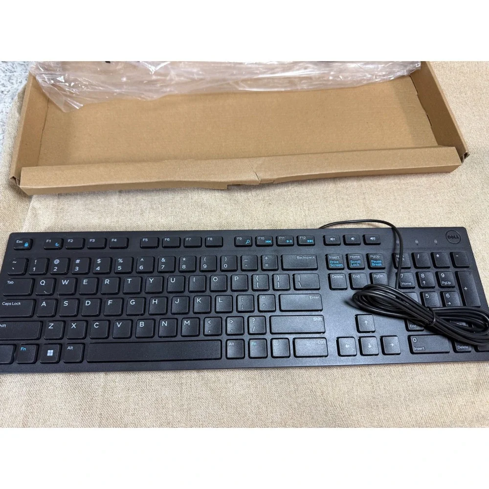 Dell KB216 Wired Multimedia Keyboard Black Chiclet Keys USB New Open Box